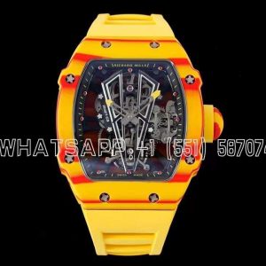 Richard Mille RM 027-03 Tourbillon Rafael Nadal Yellow TPT Quartz Yellow Rubber Strap