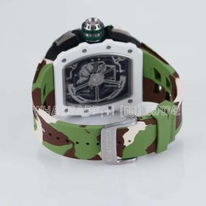 Richard Mille RM011-02 Le Mans Classic Chronograph in Green on Army Green Rubber
