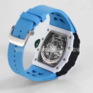 Richard Mille RM011-02 Le Mans Classic Chronograph in Green on Blue Rubber