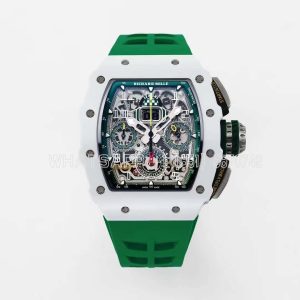 Richard Mille RM011-02 Le Mans Classic Chronograph in Green on Green Rubber