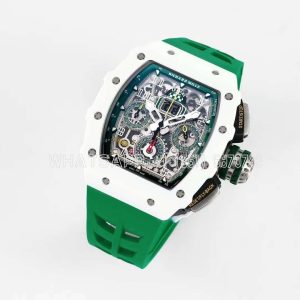 Richard Mille RM011-02 Le Mans Classic Chronograph in Green on Green Rubber