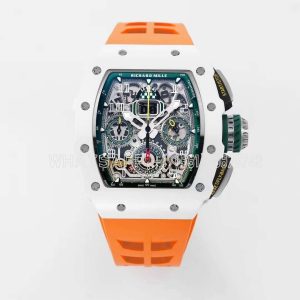 Richard Mille RM011-02 Le Mans Classic Chronograph in Green on Orange Rubber
