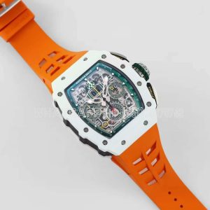 Richard Mille RM011-02 Le Mans Classic Chronograph in Green on Orange Rubber