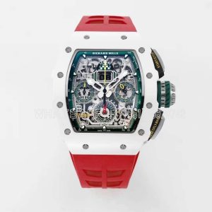 Richard Mille RM011-02 Le Mans Classic Chronograph in Green on Red Rubber