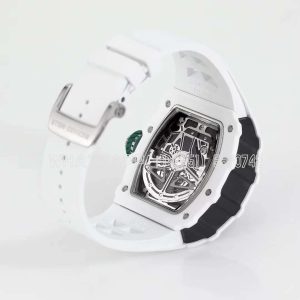 Richard Mille RM011-02 Le Mans Classic Chronograph in Green on White Rubber Strap