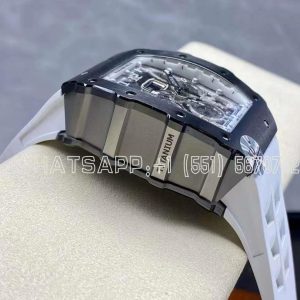 Richard Mille RM011 Automatic Flyback Chronograph White Rubber Strap