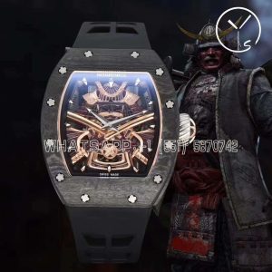 Richard Mille RM 047 Tourbillon Samurai NTPT Carbon on Black Rubber Strap