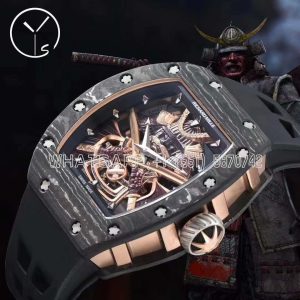 Richard Mille RM 047 Tourbillon Samurai NTPT Carbon on Black Rubber Strap