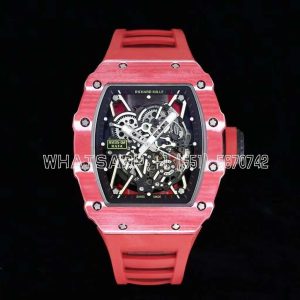 Richard Mille RM035-02 Red NTPT Skeleton Dial on Red Rubber Strap