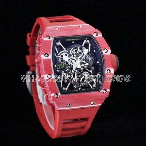 Richard Mille RM035-02 Red NTPT Skeleton Dial on Red Rubber Strap