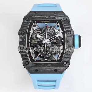 Richard Mille RM35-01 NTPT Skeleton Dial on Blue Rubber Strap