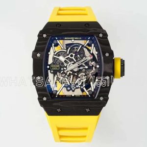 Richard Mille RM35-01 NTPT Skeleton Dial on Yellow Rubber Strap