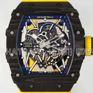 Richard Mille RM35-01 NTPT Skeleton Dial on Yellow Rubber Strap