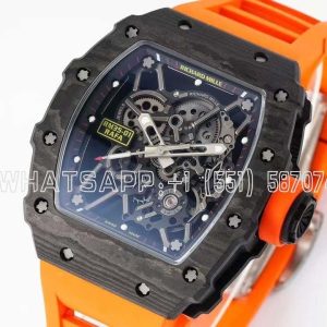 Richard Mille RM35-01 NTPT Skeleton Dial on Orange Rubber Strap