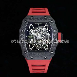 Richard Mille RM35-01 NTPT Skeleton Dial on Red Rubber Strap
