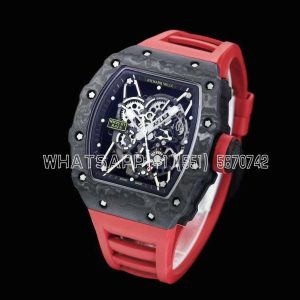 Richard Mille RM35-01 NTPT Skeleton Dial on Red Rubber Strap