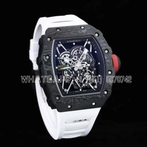 Richard Mille RM35-01 NTPT Skeleton Dial on White Rubber Strap