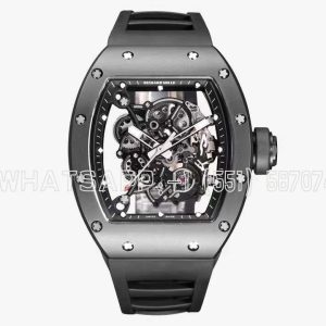 Richard Mille RM055 Gray Ceramic Black rubber strap