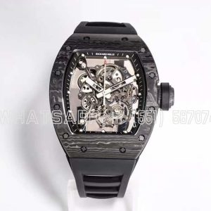Richard Mille RM055 Black NTPT Black Inner Bezel on Black Rubber Strap