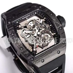 Richard Mille RM055 Black NTPT Black Inner Bezel on Black Rubber Strap